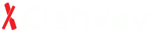 Clahvay logo white text